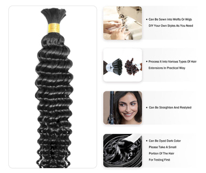 Suki Original en vrac 613 cheveux humains pour le tressage en gros tresses birmanes extensions de cheveux humains sans trame cheveux bouclés en vrac - Product Image 6