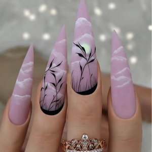 Temooi Nails Venta al por mayor Durable Press On Nails Long Coffin Ballerina Stiletto ABS Uñas postizas - Product Image 4