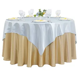 テーブルクロスポリエステルテーブルカバーパーティーサプライヤー高品質超輝くサテンテーブルクロスダマスクテーブル服