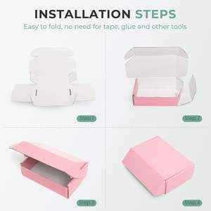 9x6x3 màu hồng gửi thư hộp mạnh mẽ Hộp Quà Tặng bưu phẩm Doanh Nghiệp Nhỏ, vận chuyển nguồn cung cấp các tông sóng đóng gói - Product Image 4