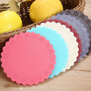 Juego de Posavasos Personalizados de Silicona al por Mayor, Posavasos de PVC <span class=keywords><strong>Suave</strong></span> Irregular para Café y Té - Product Image 2