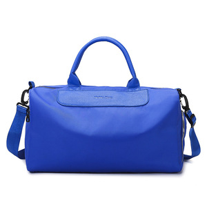 Bolsa Deportiva de Lujo Ligero con Etiqueta de Cuero en Contraste, Capa de Tela Resistente al Agua, Bolsa de Almacenamiento para Estudiantes con Separación para Artículos Secos y Húmedos - Product Image 3