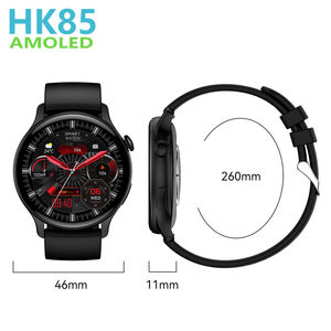 Montre connectée tendance HK85 2025 avec écran rond AMOLED Ultra HD de 1,43 pouces, appels NFC/BT, commande vocale IA, bracelet en silicone, fonction boussole - Product Image 4