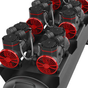 <span class=keywords><strong>Auarita</strong></span> Industrial 110 voltios 220V compresor de aire silencioso sin aceite máquina compresor de aire de 4 pistones - Product Image 6