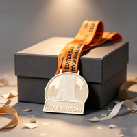 Médaille de sport en bois personnalisée en gros d'usine, écologique, gravée, pour la course de trail, avec ruban de cou – Récompense de course