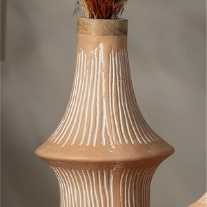 Handcrafted Eco Mix Tall Decorative Flower <b>Vase</b> 7X7X17 Inch Sustainable Stylish Accent Piece - Product Image 2