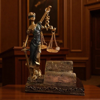 Statue de la déesse Thémi en polyrésine bronze, personnalisée, représentant une femme grecque, la Justice, avec une balance, figurines pour la décoration de cabinet d'avocats