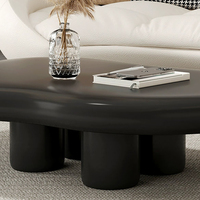Nuage Table À Thé Nordique Maison Salon Petit Appartement Simple Moderne En Forme De Table Crème Wabi-Sabi Style Noir Table À Thé