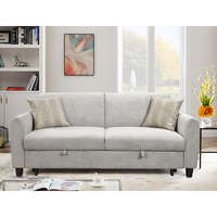 Modernes Wohnzimmer-Schlafsofa mit Stauraum und USB-Anschluss - Platzsparendes 3-Sitzer Transformer-Sofa für Hotels und Wohnräume