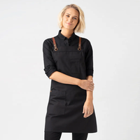 DUOLAI Tablier de cuisine personnalisé en toile Tablier pour enfants Barista Tablier de cuisine naturel 100% coton Tabliers de cuisine en toile pour hommes
