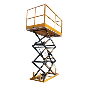 유압식 가위형 리프트 테이블 500-1000kg 하중 용량 조절 가능한 높이 적재 리프팅 플랫폼 창고용 - Product Image 1