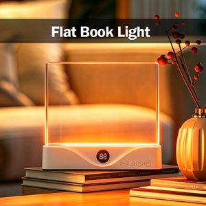 Lámpara de lectura plana de 3 colores en uno, lámpara de noche inteligente para dormitorio de estudiantes, protección ocular, marcapáginas para lectura nocturna y aprendizaje - Product Image 5