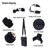 Tas selempang penyimpan dokumen uniseks, tas pinggang, tas paspor, tas bahu, dokumen gantung leher, tahan air, tas selempang penyimpanan uniseks