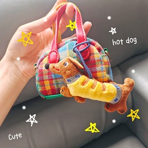 Pendentif en peluche <span class=keywords><strong>chien</strong></span> de dessin animé, petit breloque mignon pour sac, attache de téléphone, décoration à thème animal pour sac - Product Image 4