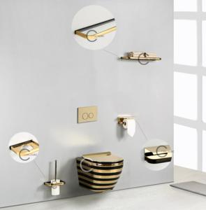 Ensemble d'accessoires de salle de bain de luxe modernes 2026 en acier inoxydable, suite d'articles sanitaires personnalisables pour hôtels de luxe - Product Image 2