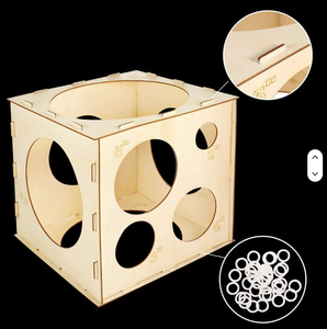 Arches de ballons en bois réutilisables, colonnes, outil de mesure de la taille des ballons, boîte de mesure de ballons en bois pliable, <span class=keywords><strong>cube</strong></span> pour la décoration - Product Image 6
