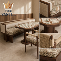 Ensemble de mobilier moderne pour hôtels et restaurants, banquettes sur mesure, tables et chaises pour projets hôteliers