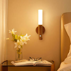 Lampes murales décoratives LED modernes pour la maison, chambre à coucher, blanches, en ABS acrylique, aimantées, rechargeables par USB, 500 mAh, 0,4 W - Product Image 1