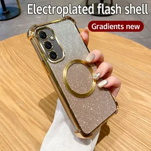 Étui de téléphone à anneau magnétique transparent antichoc pour Samsung Galaxy A06 A16 A05 A05S A15 A25 A35 A55 A54 5G Glitter Soft Cover - Product Image 5