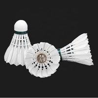Volant de badminton professionnel Huamei A9 Nature White 74-78 Speed, plumes de canard de haute qualité, 2 couches, vol stable, pour l'entraînement