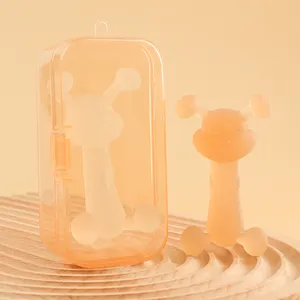 Newsun-실리콘 아기 Teether BPA 무료 Mondes En 실리콘 젖니가 나는 장난감 동물 토끼 실리콘 어린이 장난감