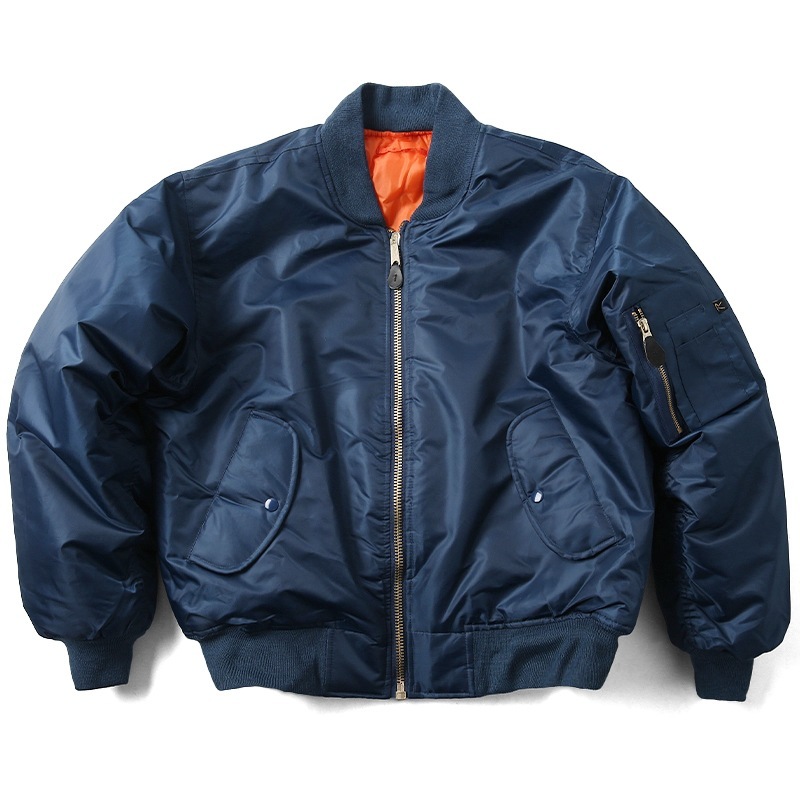 Power Punch Custom Logo Winter Thick Men's Bomber Jacket Pilot Coats Retro MA-1