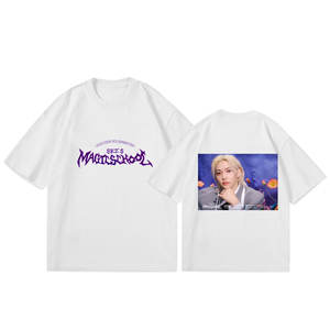 T-shirt à manches courtes Kpop Idol Gourp Stray Kids 4TH FANMEETING Magic School Vente en gros - Product Image 1