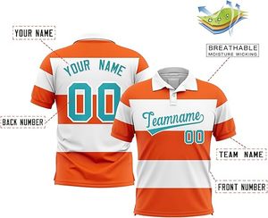 Camiseta Polo Personalizada con Sublimación Completa, Ropa Deportiva OEM, Transpirable, de Secado Rápido, para Hombre, con Logotipo, Nombre y Número Personalizados - Product Image 3