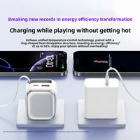 Chargeur multi-ports USB-C/USB-A 35W AC à charge rapide PD en nitrure de gallium, avec câble de données télescopique pour 17 appareils – Nouveauté 2026 en promotion
