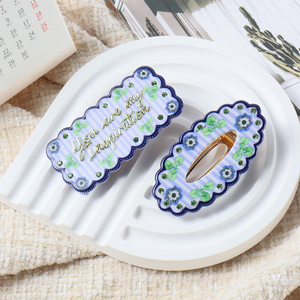 WENNAN Nuevas Pinzas para el Cabello con Diseño Floral y Decoración de Diamantes de Imitación, Pinzas de Cocodrilo Modernas para el Cabello, para Uso Diario - Product Image 3