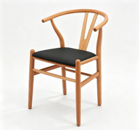Fauteuil rembourré moderne avec structure en bois massif, assise et dossier rembourrés, chaise d'appoint ergonomique pour salle à manger, salon, bureau, café
