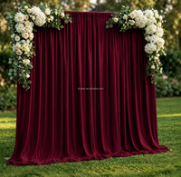 Rideau en panneaux de spandex extensible rouge sur mesure pour la décoration de mariage
