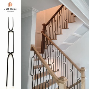 1/2 "Hollow Square Little rettangolo mandrini in metallo serie AALTO balaustre per ringhiere in ferro verniciato a polvere parti di scale in metallo all'ingrosso - Product Image 4