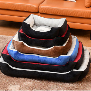Lit pour animaux de compagnie en velours Oxford multicolores, lavable, vente en gros du fabricant - Product Image 1