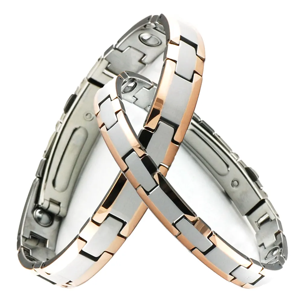 Energinox Health Care Couple Bracelet 99.999 Germanium Tourmaline FIR Ion Magnetic Energy Tungsten Germanium Bracelet