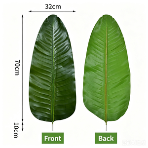 Feuilles artificielles de palmier Areca et de Strelitzia (PVC) de 30 à 100 cm de hauteur, feuillage vert, Monstera Deliciosa, accessoires de photographie de mariage, décoration intérieure - Product Image 6