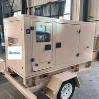 Générateur mobile léger à télécommande 12-22KW, fonctionnement facile, alimentation de secours portable