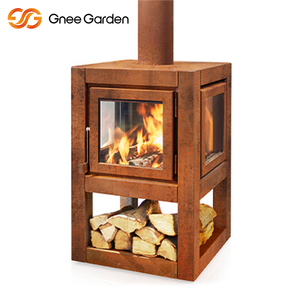 Corten Steel Natural Rust CE Certified Portable Outdoor Modern Freestanding Dome Shape Powder Coated <b>Log</b> Burner Outdoor Heating - Product Image 5