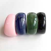 Bracelet en acrylique épais et coloré UJBOX pour femme, en résine plastique, bijou fantaisie, cadeau, vente en gros