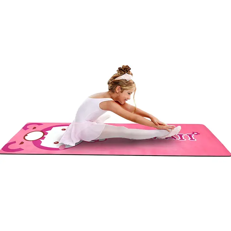 Hoge Kwaliteit Gym Apparatuur Custom Logo Mooi Gedrukt Yoga Mat Voor Kids