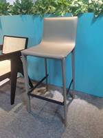 Tabouret de bar en cuir avec dossier et bras, ensemble de 4 tabourets, chaises de bar avec dossier haut
