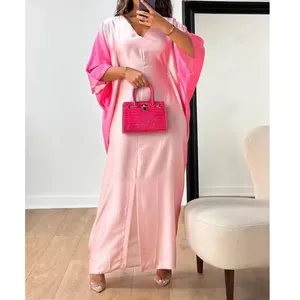 2024 New Sexy Gradient Long Dress Deep V-neck Lace-up Slim Midi Dress Maxi Dresses For Women Vestido De Festa Fashion Clothing