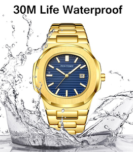 Célèbre marque hommes montre étanche en acier inoxydable bracelet classique hommes Business Casual OEM conception personnalisée Logo montre-bracelet à Quartz - Product Image 2