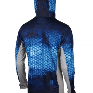 Chemises de pêche à manches longues en jersey de polyester respirant à séchage rapide UPF50+ de haute qualité personnalisées, impression par sublimation, protection solaire - Product Image 5