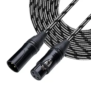 Cable XLR de bajo ruido profesional OFC, 3 metros, RoHS, fábrica OEM, para micrófono