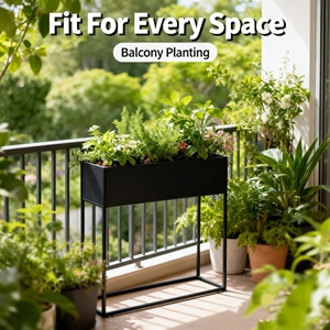 <span class=keywords><strong>Support</strong></span> de plantes en métal robuste avec bac à plantes, pour l'intérieur et l'extérieur, <span class=keywords><strong>support</strong></span> décoratif pour pot de fleurs, résistant aux intempéries - Product Image 3
