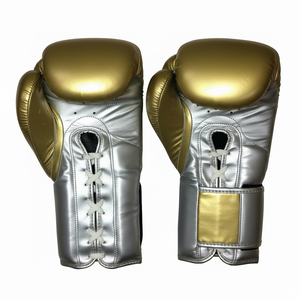 Diseño de cordones Guantes de boxeo de la mejor calidad hechos a medida Cuero de vaca Profesional Bajo MOQ Venta caliente Guantes DE BOXEO - Product Image 1