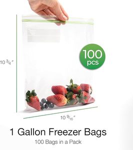 Factory Price Odor Proof PE Storage <b>Bags</b> Waterproof Double <b>Zip</b> Reusable Food Backpacking Camping Home Plastic <b>Bag</b> - Product Image 4
