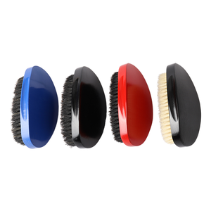 Brosses à ondulations incurvées Abeis en gros OEM pour hommes, poils de sanglier doux ou moyennement durs, brosse à ondulations 360 en bois - Product Image 1