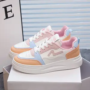 2023 High-Value Trendy Fashion Women's White Casual Sneakers Flat and for Running for Campus Style in Autumn Winter
